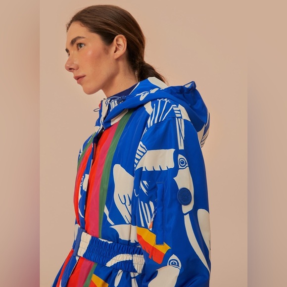 Farm Rio Blue Toucans Ski Jacket.New without tag - Picture 4 of 16
